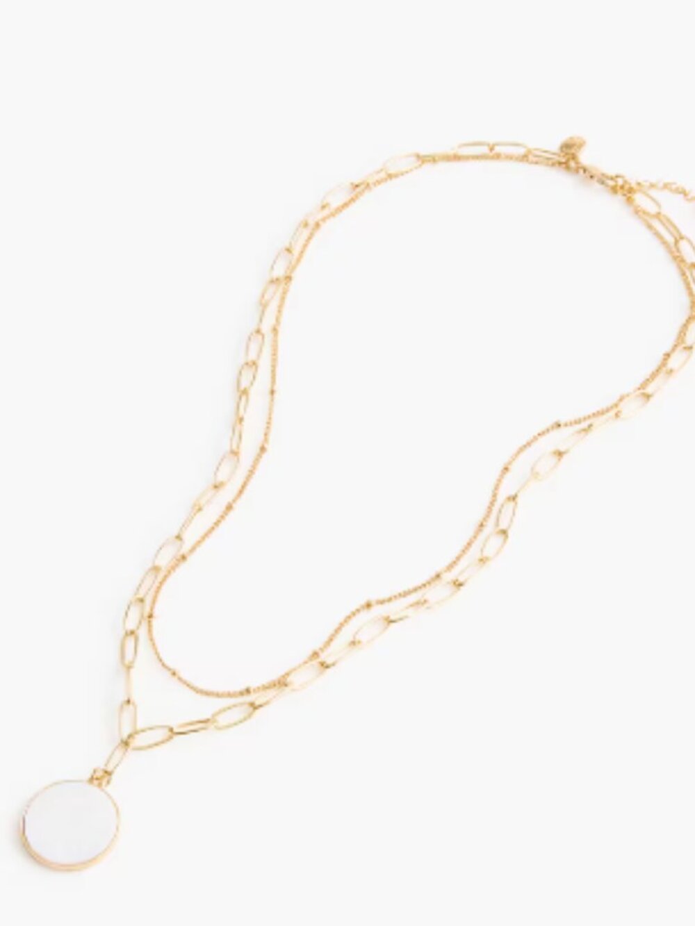 J Crew Circle pendant layering necklace